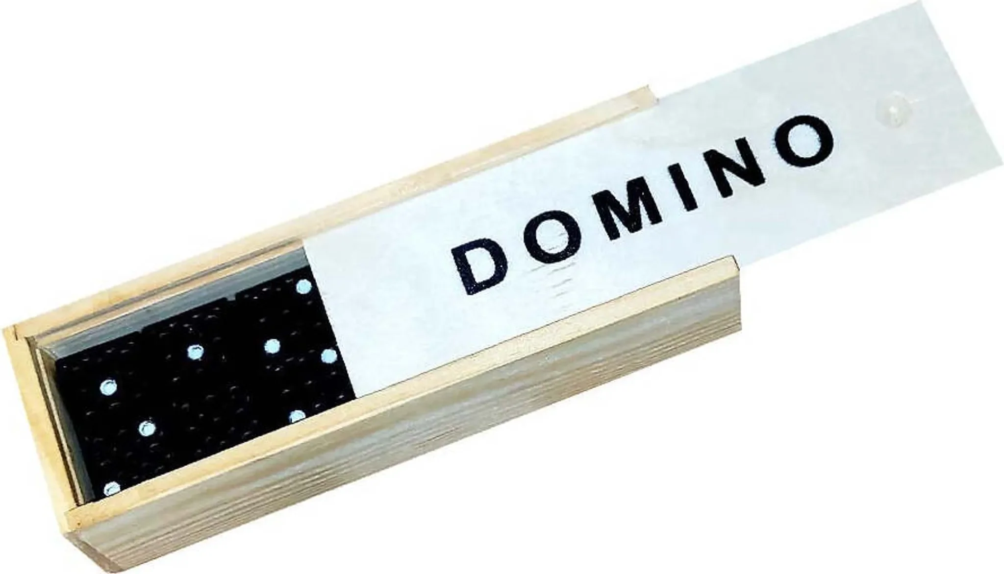 Domino Spiel in Holzbox – Klassisches Familienspiel & Reisespiel